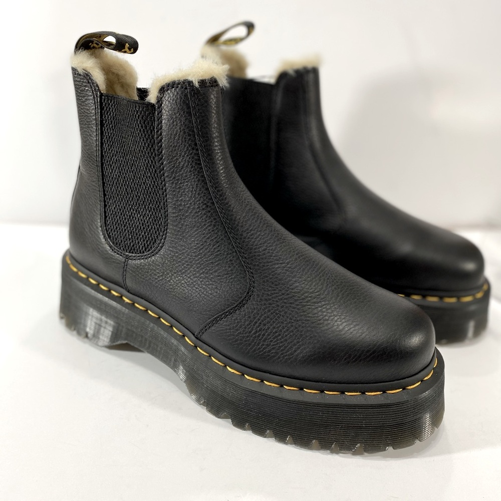 NEW DR MARTENS 2976 QUAD PLATFORM CHELSEA BOOTS - Picture 9 of 10